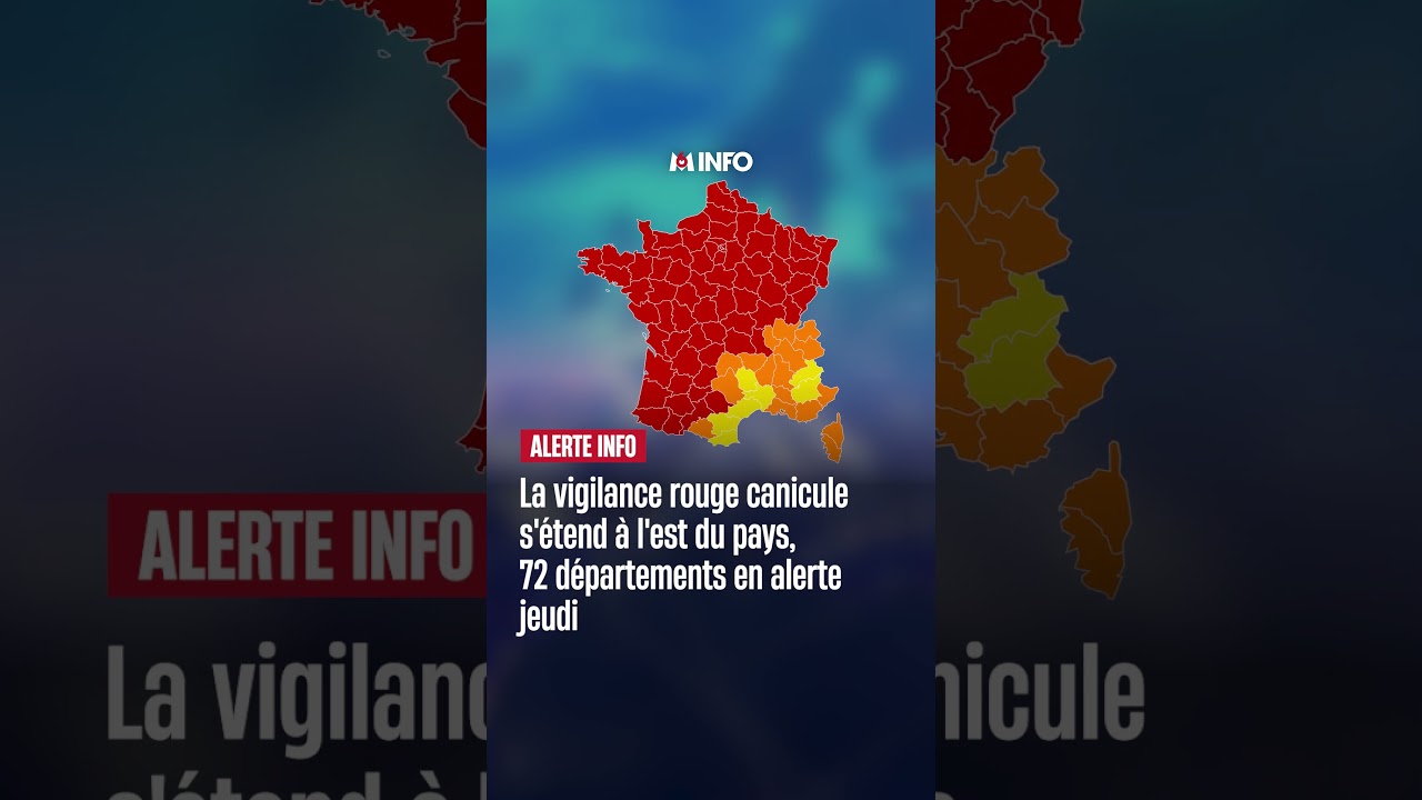 Canicule : 72 départements en vigilance rouge ce jeudi