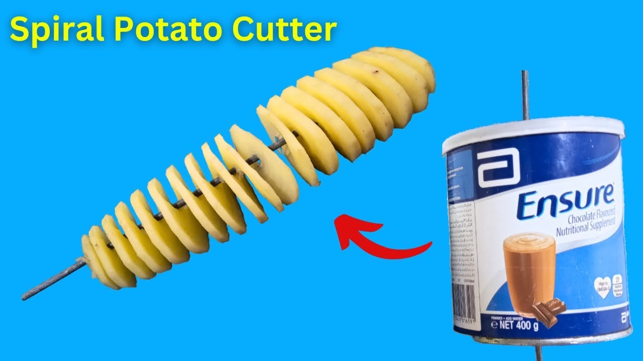 How To Make A Spiral Potato Cutter | DIY Spring Potato Machine