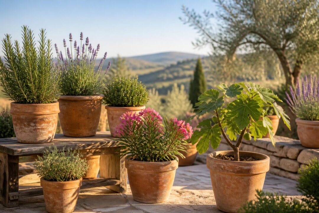 découvrez notre sélection de plantes provençales en pot, idéales pour apporter une touche méditerranéenne et naturelle à votre jardin toute l'année.