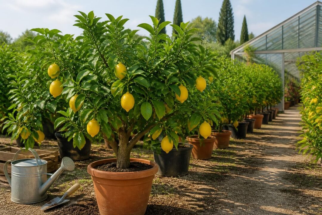 achetez un citronnier quatre saisons de qualité en pépinière spécialisée en agrumes pour profiter de fruits savoureux tout au long de l'année.