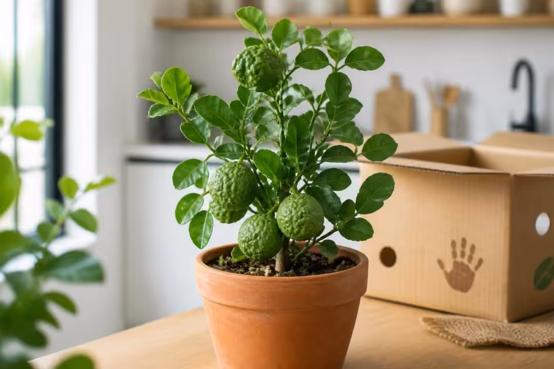 découvrez notre coumbava bio en pot, un agrume unique au parfum intense de combava lime kaffir, cultivé naturellement et livré directement chez vous pour sublimer vos plats.