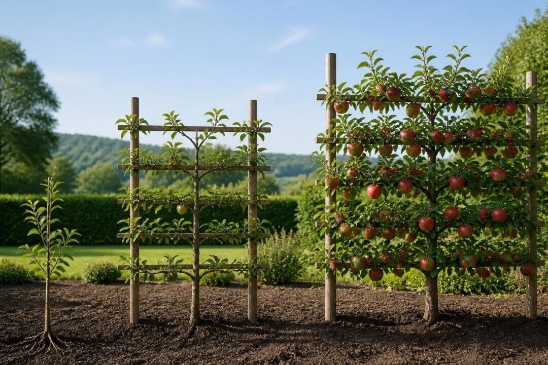 découvrez comment cultiver un arbre fruitier en espalier, de la plantation du jeune plant à son développement en arbre adulte, avec nos conseils pratiques pour un jardin réussi.