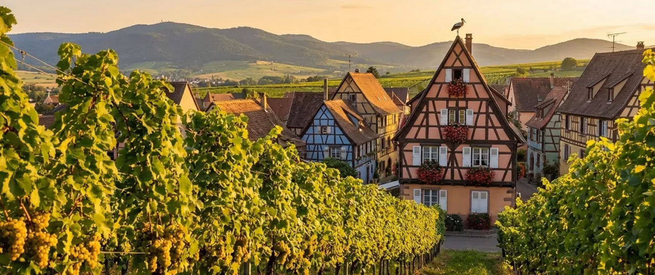 Aperçu — L'Alsace, ses vignobles dorés et son lodge au charme contemporain