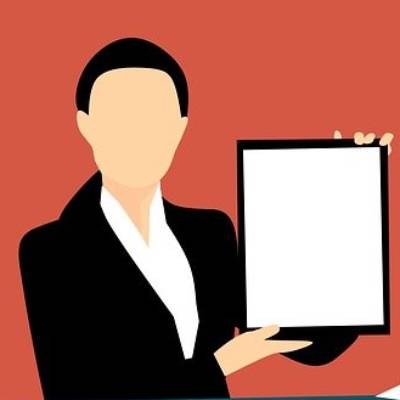 Personne tenant cadre vide, illustration minimaliste.