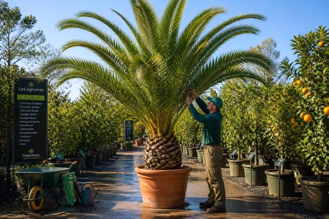 découvrez comment acheter un palmier des canaries phoenix canariensis grâce à nos conseils experts et trouvez une pépinière spécialisée en agrumes pour des plants de qualité.