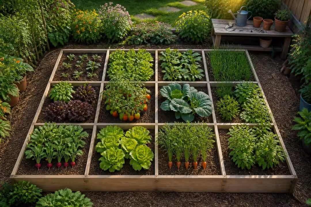 découvrez notre guide pratique illustré pour débutants sur le potager en carré et apprenez à cultiver facilement vos propres légumes chez vous.