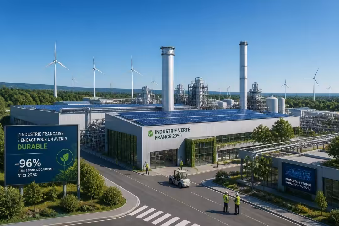 découvrez comment l’industrie française se mobilise pour réduire ses émissions de carbone de 96% d'ici 2050, en adoptant des innovations durables et responsables pour un avenir écologique.