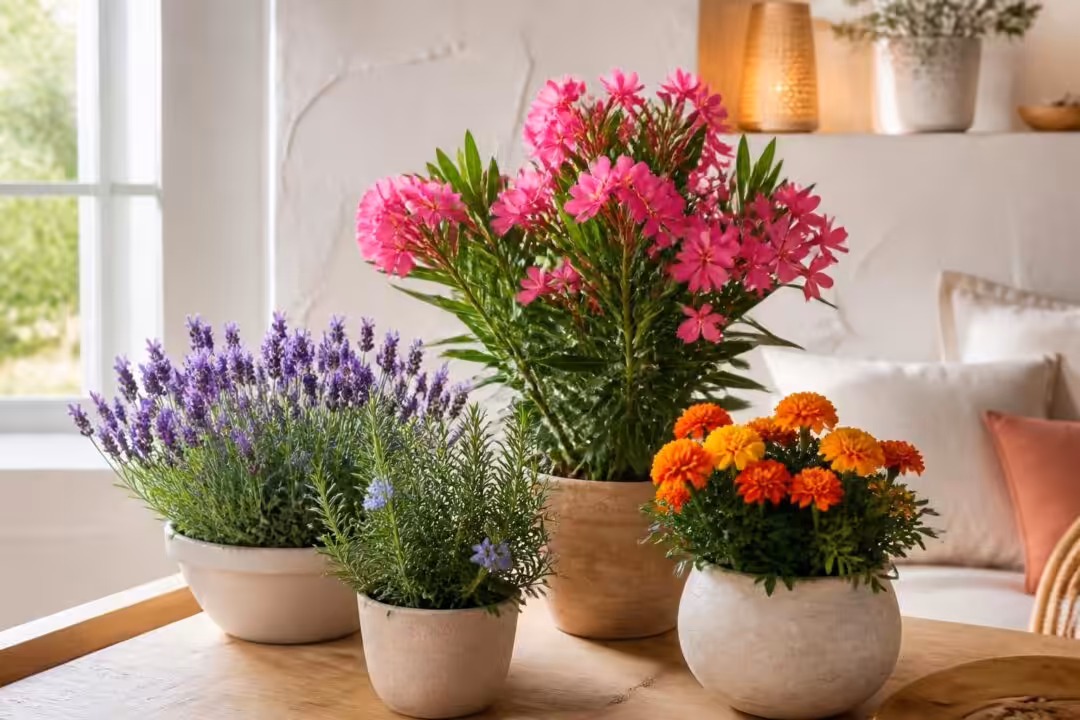 découvrez notre sélection de plantes méditerranéennes fleuries en pot, idéales pour apporter une touche naturelle et colorée à votre intérieur.